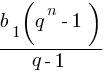 {b_1(q^n-1)}/{q-1}