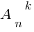 {A_n}^k